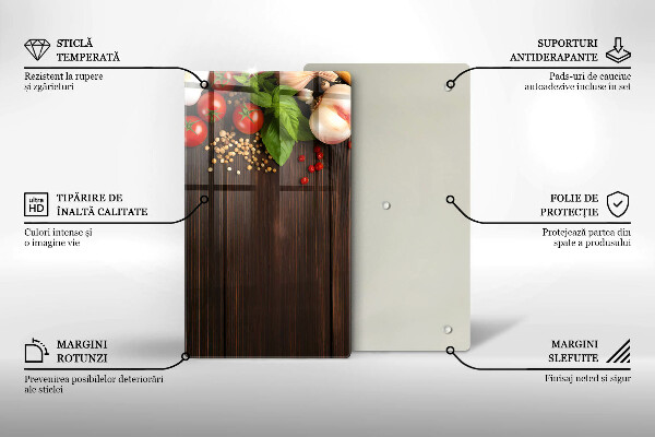 Deska kuchenna szklana Warzywa na stole