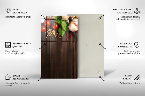 Deska kuchenna szklana Warzywa na stole