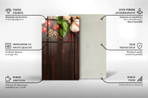 Deska kuchenna szklana Warzywa na stole