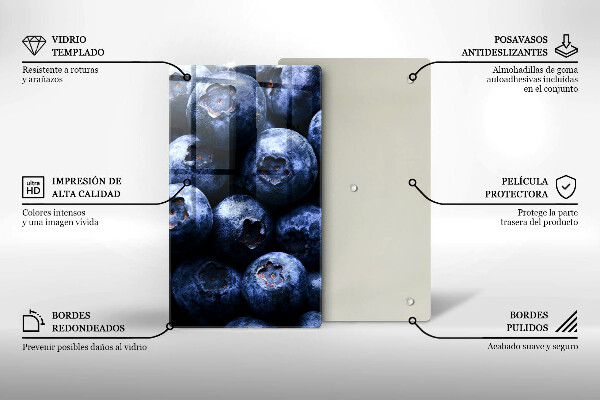 Deska kuchenna szklana Zbliżenie na jagody