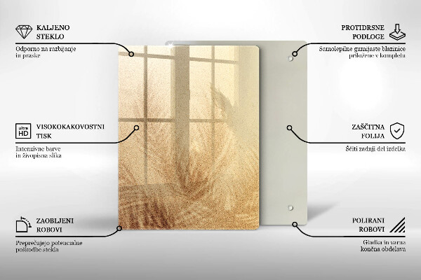 Deska kuchenna szklana Orzechy na białym tle