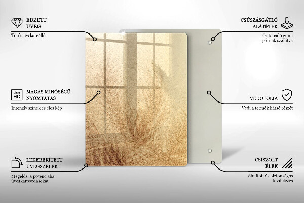 Deska kuchenna szklana Orzechy na białym tle