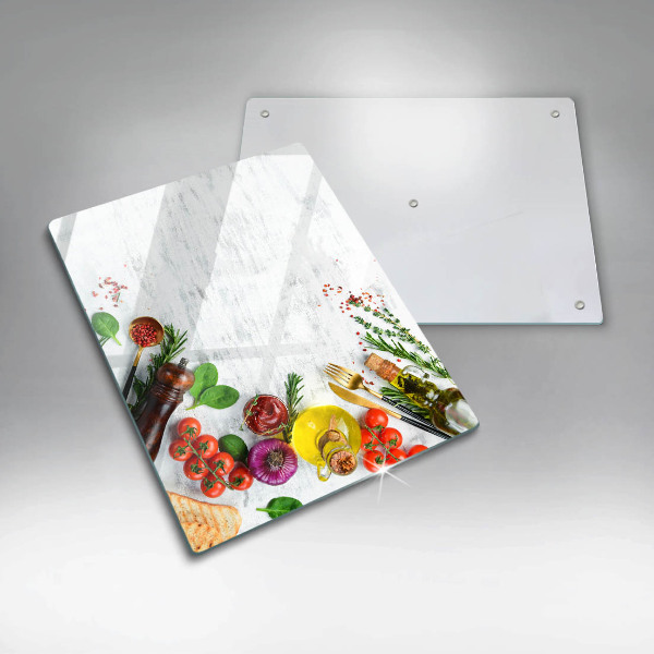 Deska kuchenna szklana Warzywa i przyprawy