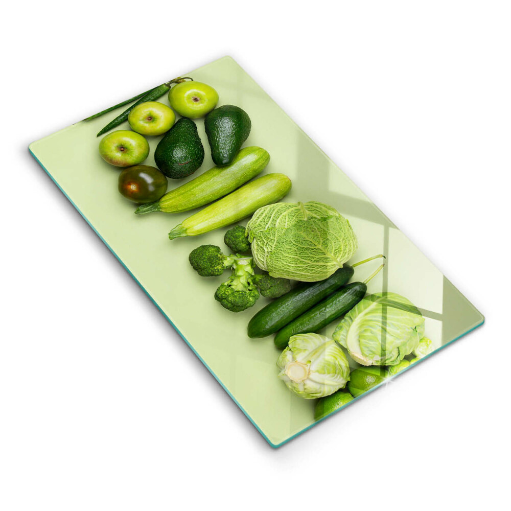 Deska kuchenna szklana Zielone owoce i warzywa