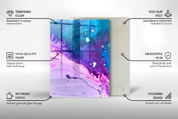 Deska kuchenna szklana Zielone owoce i warzywa