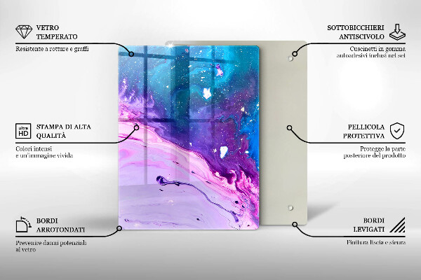 Deska kuchenna szklana Zielone owoce i warzywa