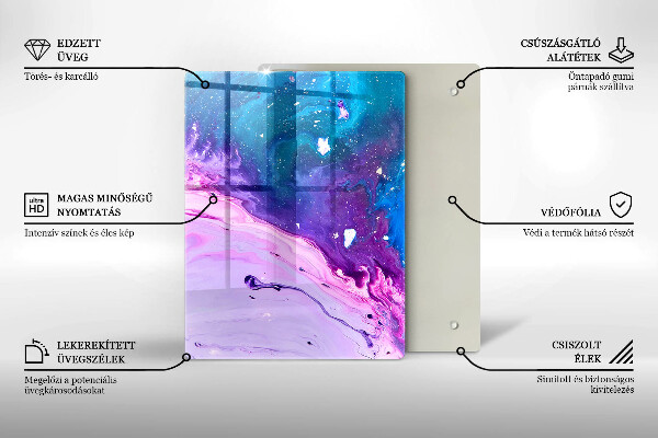 Deska kuchenna szklana Zielone owoce i warzywa