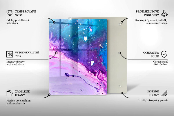 Deska kuchenna szklana Zielone owoce i warzywa