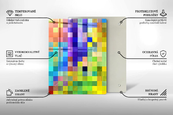 Deska kuchenna szklana Ilustracja liści monstery