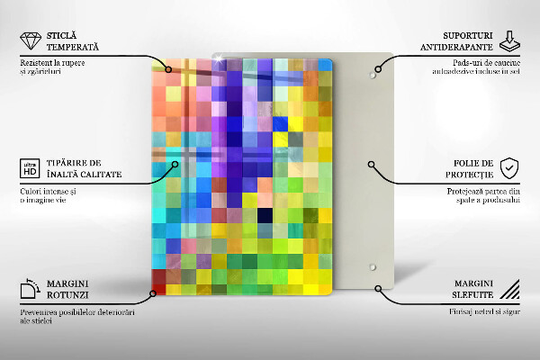 Deska kuchenna szklana Ilustracja liści monstery