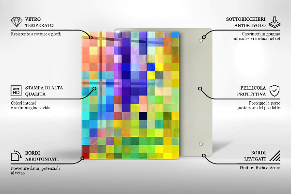 Deska kuchenna szklana Ilustracja liści monstery