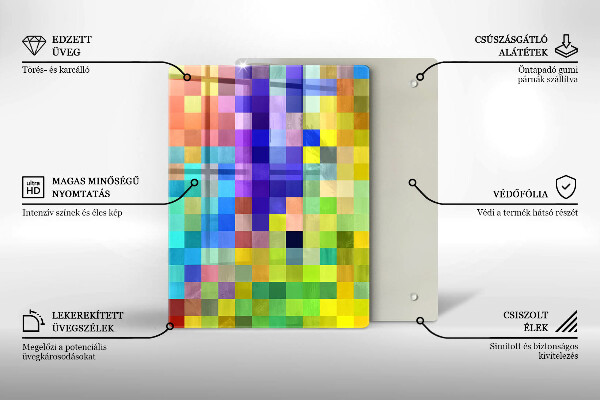 Deska kuchenna szklana Ilustracja liści monstery
