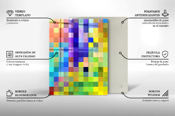 Deska kuchenna szklana Ilustracja liści monstery