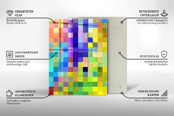 Deska kuchenna szklana Ilustracja liści monstery