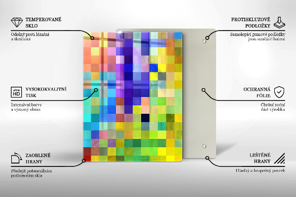 Deska kuchenna szklana Ilustracja liści monstery