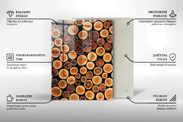 Deska kuchenna szklana Wzór boho liście