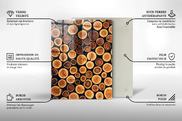 Deska kuchenna szklana Wzór boho liście