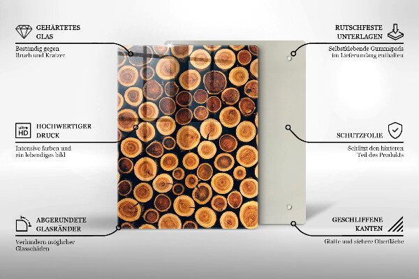 Deska kuchenna szklana Wzór boho liście