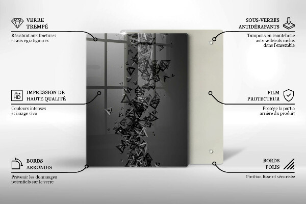 Deska kuchenna szklana Kolorowe kwadraty piksele