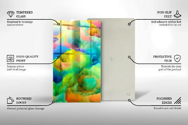 Deska kuchenna szklana Barwna abstrakcja