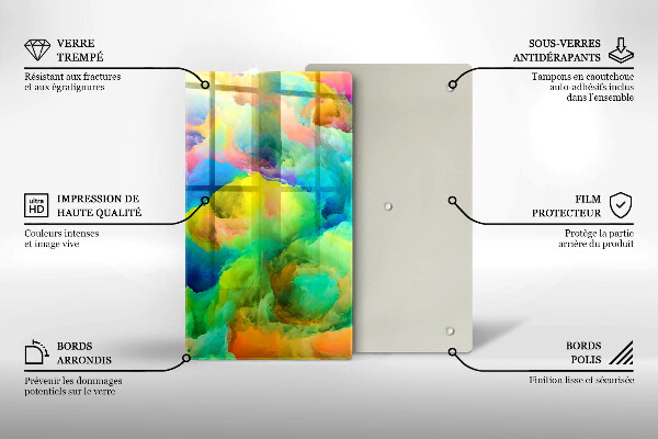 Deska kuchenna szklana Barwna abstrakcja