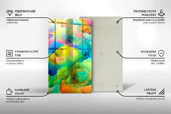 Deska kuchenna szklana Barwna abstrakcja