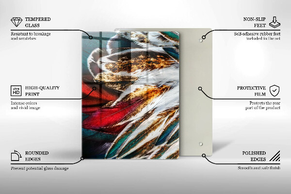 Deska kuchenna szklana Barwna abstrakcja