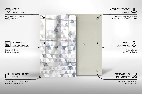 Deska kuchenna szklana Wzór trójkąty