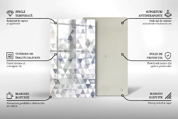 Deska kuchenna szklana Wzór trójkąty