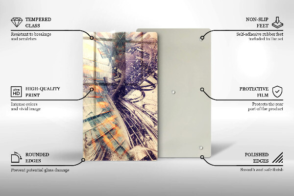 Deska kuchenna szklana Nowoczesna kompozycja