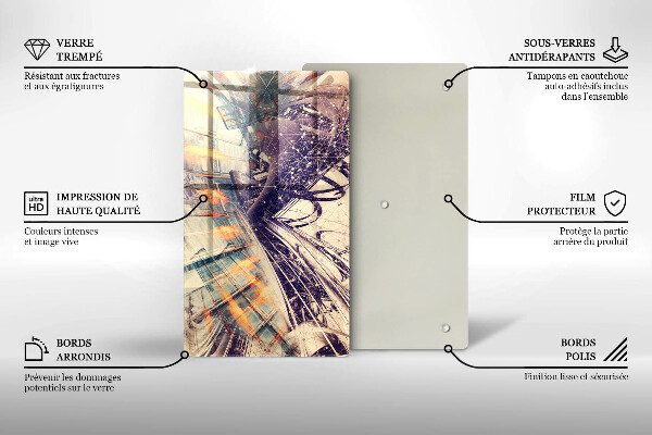 Deska kuchenna szklana Nowoczesna kompozycja