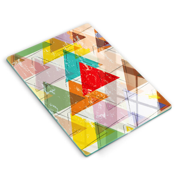 Deska kuchenna szklana Malowane trójkąty