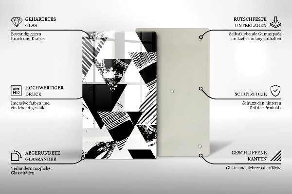 Deska kuchenna szklana Geometryczne trójkąty