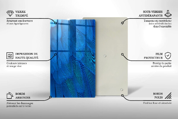 Deska kuchenna szklana Ptasie pióra