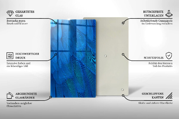 Deska kuchenna szklana Ptasie pióra