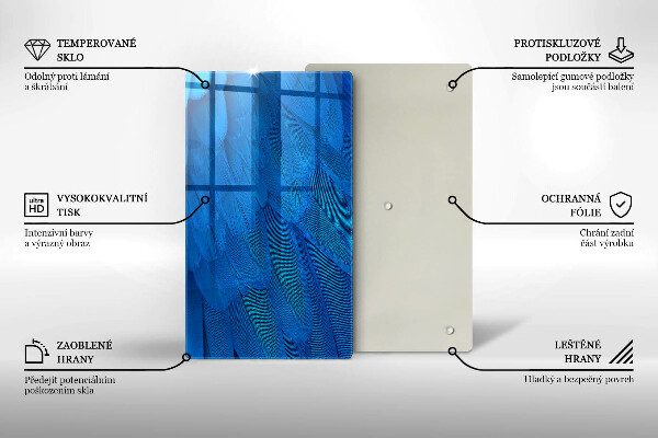 Deska kuchenna szklana Ptasie pióra