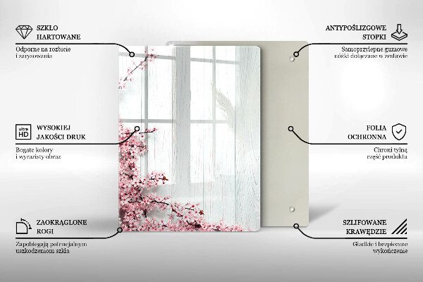 Deska kuchenna szklana Ptasie pióra