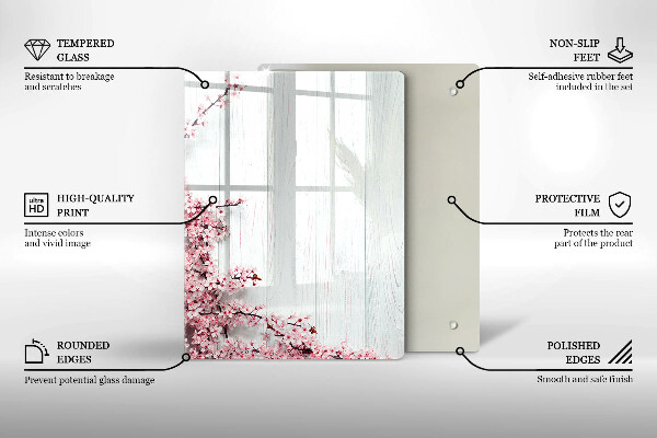 Deska kuchenna szklana Ptasie pióra