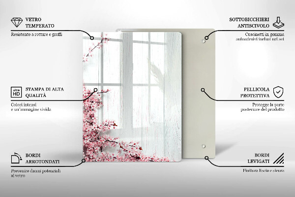 Deska kuchenna szklana Ptasie pióra