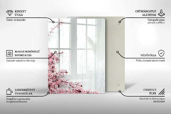 Deska kuchenna szklana Ptasie pióra