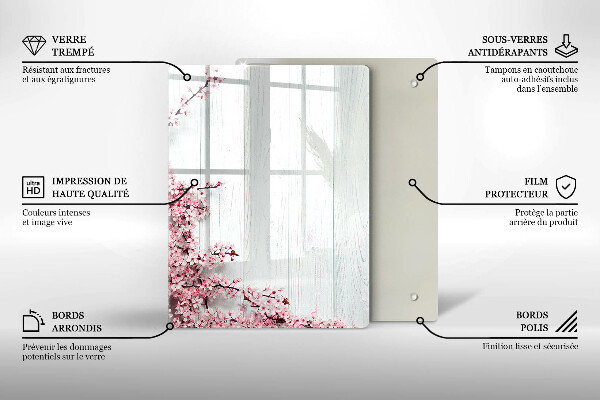 Deska kuchenna szklana Ptasie pióra