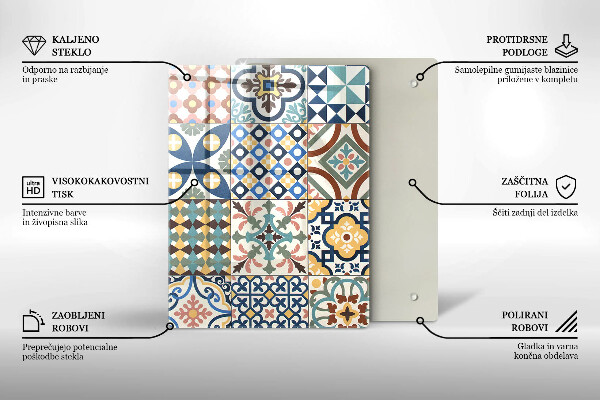 Deska kuchenna szklana Delikatny biały marmur