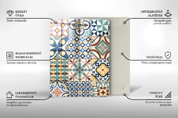 Deska kuchenna szklana Delikatny biały marmur
