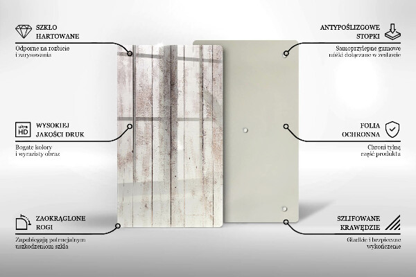 Deska kuchenna szklana Stare deski drewno