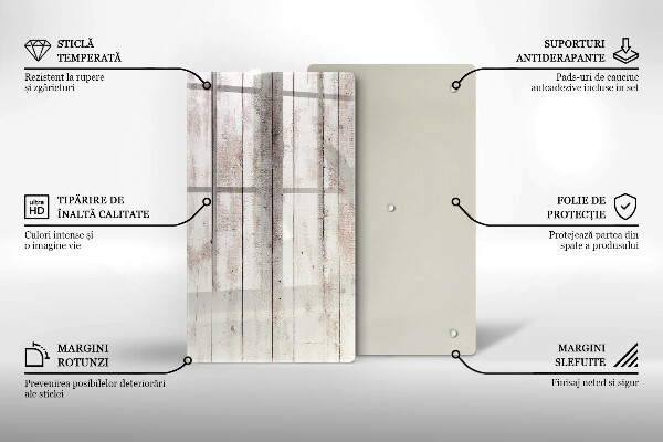 Deska kuchenna szklana Stare deski drewno