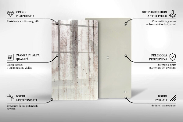 Deska kuchenna szklana Stare deski drewno
