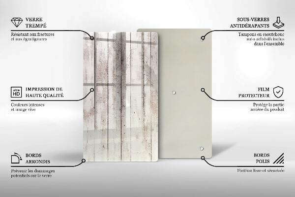 Deska kuchenna szklana Stare deski drewno