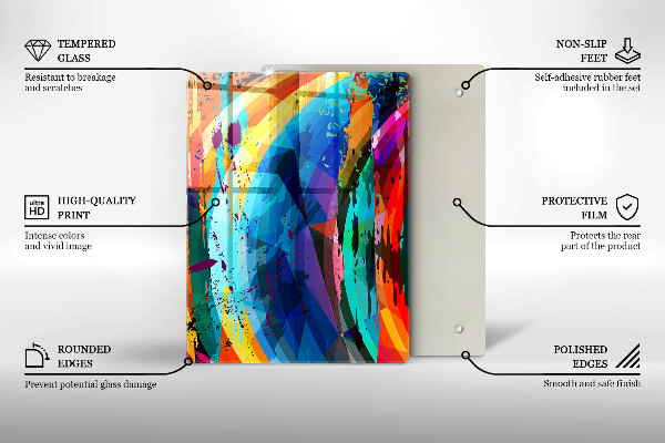 Deska kuchenna szklana Liście dzika dżungla