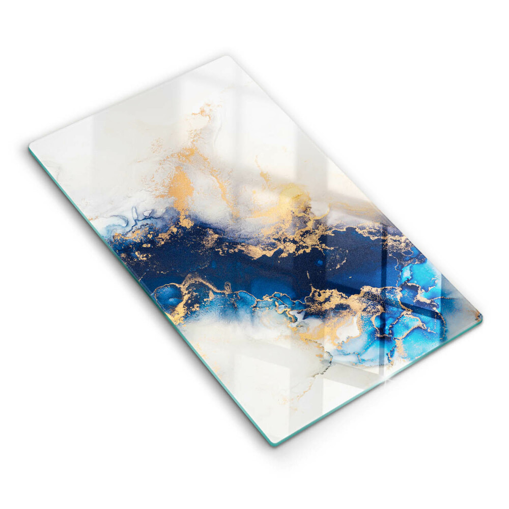 Deska kuchenna szklana Abstrakcja z błękitem