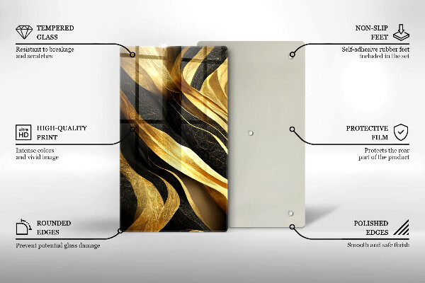 Deska kuchenna szklana Elegancka abstrakcja